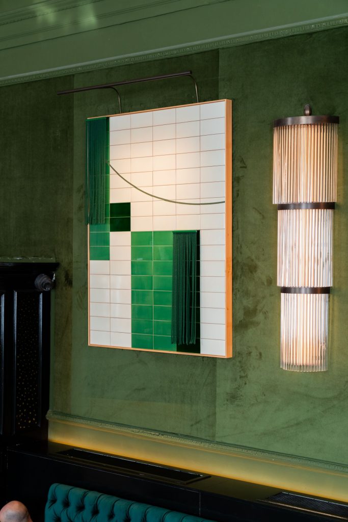 Canopy" (2023). Ceramics and textiles architectural installation. Courtesy of Goodman Gallery.